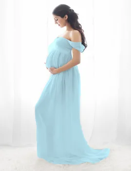 Seksualus Motinystės Suknelės Už Nuotrauką Šaudyti Šifono Nėštumo Suknelė Fotografijos Prop Maxi Suknelė Suknelės Nėščioms Moterims, Drabužiai D15