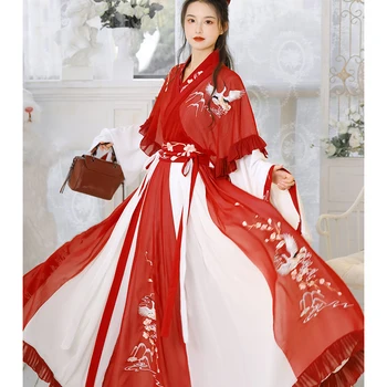 Senovės Kinų Kostiumas Moterims Hanfu Suknelė Tang Dinastijos Liaudies Šokių Atlikti Tradicinio Rytietiško Stiliaus Mergina Nacionalinius Kostiumus