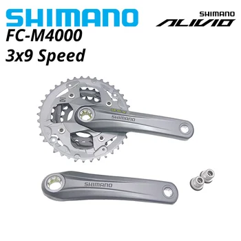 Shimano Alivio M4000 22-30-40 T dviratį crankset 3x9 speed 40 T MTB dviračių chainwheel OCTALINK kalnų dviračių 9s 27s 9v