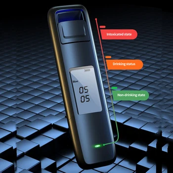 Skaitmeninis Alkoholio Testeris USB Įkrovimo Breathalyzer Bandymo Įrankis Didelio Tikslumo 3 Lemputės LED Signalo Detektorius Alkoholio Analizatorius