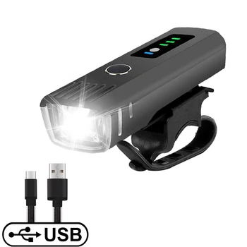 Smart Indukcijos Dviračių Priekinių žibintų USB Įkrovimo Lemputė 1500 mah Li-Baterija Motociklo priekinis žibintas Rainproof LED Žibintuvėlis Priedai
