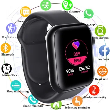 Smart Žiūrėti Vandeniui Kraujo Spaudimas Apyrankę Širdies Ritmo Monitorius Tracker Fitneso Miego Tracker D28 Smartwatch