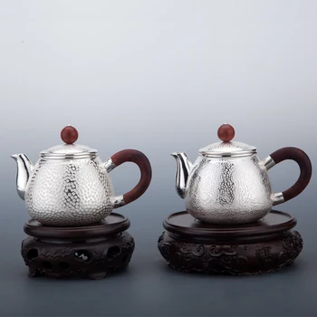 Sterlingas sidabro arbatinukas, kavinukas, izoliacija, rankų darbo sidabro arbatos rinkinys, namų