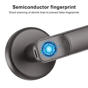 Su Raktais Home Office Smart Biometrinis Pirštų Atspaudų Durų Užraktas Puslaidininkinių