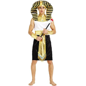 Suaugusių Vyrų Glod Egipto Faraono Tutankhamun Karaliaus Kostiumas Vyras Helovinas Šalis Kostiumai Tradicinis Egiptas Egipto Cosplay