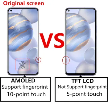 TFT LCD Huawei Honor 30 BMH-AN10 LCD Ekranas JUTIKLINIS Ekranas Pakeitimo Priedai Asamblėja