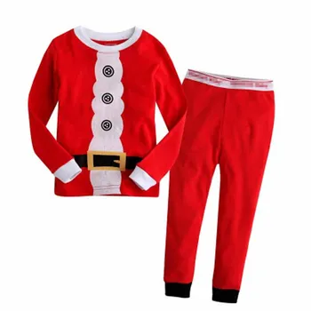 TUONXYE Vaikas Pižama Kalėdų Senelio su Dovanų Pižamos Komplektas Vaikams Pijama Berniukų naktiniai drabužiai Medvilnės ilgomis Rankovėmis Sleepwear Kostiumas