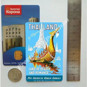 Tailandas suvenyrų magnetas derliaus turizmo plakatas