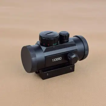 Taktinis 1X30 Raudonos, Žalios Dot Akyse taikymo Sritis Holografinis Riflescope Optika Apimtis Airsoft Šautuvas Su 11mm 20mm Geležinkelių Medžioklės Akyse