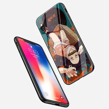 Telefono Dangtelį Atveju Anime Demon Slayer Kimetsu Nr. Yaiba Grūdintas Stiklas Iphone SE 2020 m. 11 Pro 6 6S Plius 7 8 Plus X XS XR XS Max