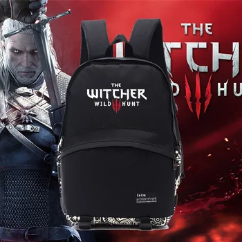 The Witcher-3 Laukinių Medžioti Kuprinė Kelionės krepšys Geralt Geralt iš Rivia vienas gabalas Baltas Vilkas Vilkas frakcija Cirilla Eredin Demonas žaislai