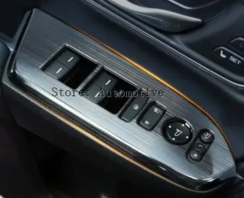 Tonlinker Padengti Atveju Lipdukai Honda CRV 2017 Automobilių Optikos 4 VNT. Nerūdijančio plieno Durų, langų pakėlimo mygtuką dangtelio lipdukas
