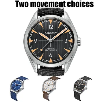 Top brand Corgeut 41mm vyrų watch laikrodis miyota 8215 Automatinė Prabanga Mechaninė visiškai plieno, Safyro Stiklas SS atveju vyrai laikrodis