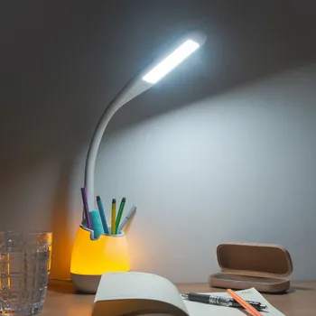 Tyrimas LED Stalo Lempa su Rašiklio Laikiklis Touch Control Stalo Lempa Pritemdomi Stalas Šviesos su Spalvinga Naktį Šviesos Lempos lentelė šviesos 2020 m.