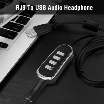 UH900-RJ9 Į USB Audio Ausinių Konversijos Linijos Kompiuterinių Ausinių Liniją Su Valdymo Dėžutė