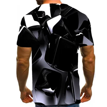 UNEY Grafinis Marškinėliai Juodas Kvadratas Spausdinti MUMS Dydžio Marškinėlius Unisex Viršuje Atsitiktinis Naujovė drabužių