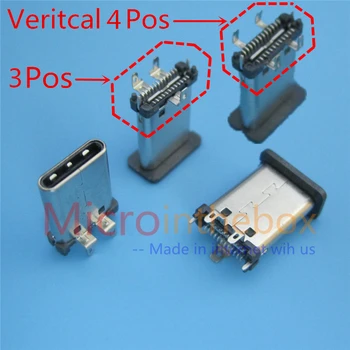 USB Jungtis C Tipo 24P vyriško Tipo USB 3.1 Vertikali per Skylę įkroviklis adapteris 