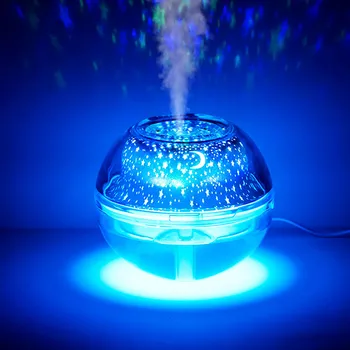 USB spalvotu LED Projektorius, Šviesos, Oro Drėkintuvai Smilkalai Degiklių Kristalų Projekcija, Purkštukai, aromatinės Lempos Naktį Lempos#007