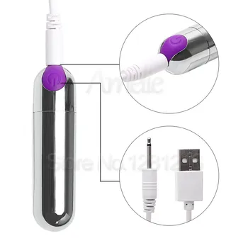 USB Įkrovimo 10 Greičio Super Stiprus Mini Kulka Vibratoriai Vibe Vandeniui Klitorio G Spot Stimuliatorius Suaugusiųjų Sekso Žaislai Moterims