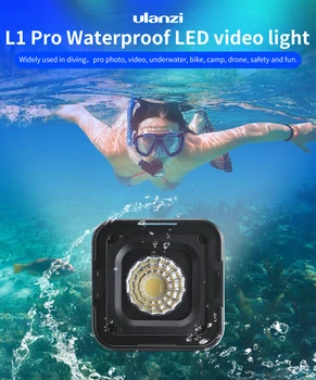 Ulanzi L1 Pro Vandeniui Pritemdomi LED Vaizdo Šviesos Canon Nikon DSLR Nuotykių Apšvietimas DJI Osmo Kišenėje Veiksmų Gopro 9 8