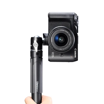 Ulanzi Mini Vlog Trikojo Dual Šalto Batų Ballhead Mikrofono LED Šviesos Pratęsti Išmanųjį telefoną DSLR, Trikojį Sony A6400 Canon, Fuji