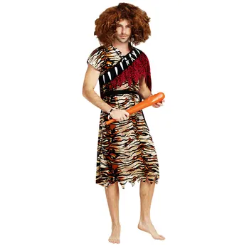 Umorden Suaugusiųjų Istorinių Akmens Amžiaus Urvas Vyras Cavewoman Cosplay Kostiumų Vyrams, Moterims Puras Halloween Kostiumai Tigras Modelis