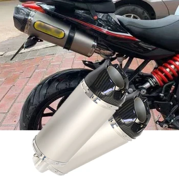 Universalus 51mm Motociklo RODYKLIŲ Išmetamųjų Keisti anglies pluošto Duslintuvo Už ZX10R ZX6R GSXR 600 GSXR750 R6 K8 K6 CBR250 CB600 MT07