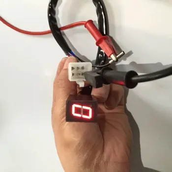 Universalus Skaitmeninis Raudonų LED Pavarų Indikatorius Motociklo Ekrane Lengva Įdiegti 5 Pavaros