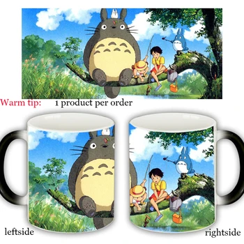 Useber Naujų Anime Stiliaus Puikus Miyazaki Totoro Klasės Keramika Puodelio Spalva Puodeliai SAULĖTAS Festivalio Dovana Draugams