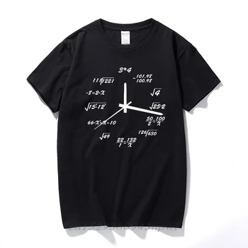 VHORZ Matematika Meno Laikrodis, Marškinėliai Vyrams Spausdinti vatos Pagaliukai Atsitiktinis Palaidų Trumpi marškinėliai Naujovė Geek, Nerd Stiliaus marškinėliai Berniukams