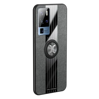VIVO X50 Pro+ Case Cover Minkšto Silikono Rėmas ir Magnetinio Žiedo Laikiklis Galinio Dangtelio VIVO X20 X30 X27 Pro Plus Shell Telefonas Atvejų