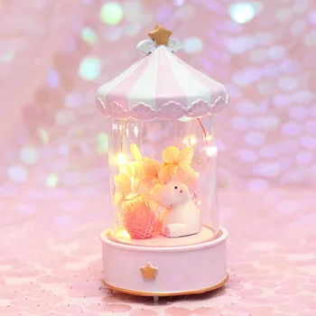 VKStory Miegamasis kūrybos mažas stalo lempa apdailos mergina širdies patalpų išdėstymas vienaragis star lempos studentų dovana naktį šviesos