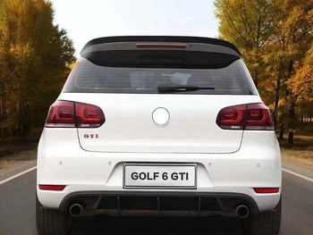 VW GOLF 6 GTI Body kit spoileris 2010-2013 GOLFO 6 R R20 ABS Galinis lip galinis spoileris galinio Buferio Difuzorius Buferiai Raštas