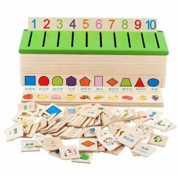 Vaikai Klasifikacija Anksti Mokytis Švietimo Žaislai, Medinės dėžės Pažinimo Atitikimo Matematikos Žinių Kūdikių Skaičius žaislas Vaikams
