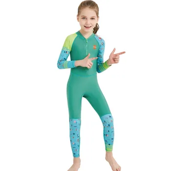 Vaiko Vaikas vientisas Nardymo Kostiumas Banglenčių Wetsuit Vaikai Šilumos maudymosi kostiumėlį Full Body ilgomis Rankovėmis Wetsuits Už Nardymas, Plaukiojimas, Banglentės
