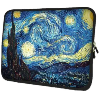 Van Gogh Kaime Minkštas Netbook Laptop Sleeve Atveju, Maišelis, Dėklas Apple Macbook Air/Pro Retina 10 13 13.3 15.4 15.6 17.3 17.4 colių