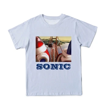 Vasaros Naują Stilių 3D Sonic Ežys Vyrai/Moterys T-shirt Animacinių filmų Įdomus Komiška Stiliaus Kvėpuojantis Patogiai, O-Kaklo Marškinėliai Drabužių