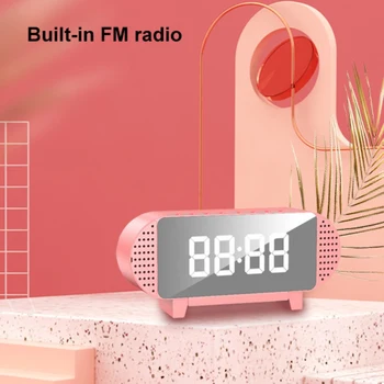 Veidrodis LED Laikrodis-Žadintuvas Multi FM Radiją, Bevielį 