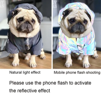 Veislės kalytę teisės pet micro crystal atspindintis šunų drabužius lietaus ir vėjo šuo lietpaltis