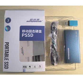 Viršgarsinio P20 Nešiojamų Kietojo Disko 128GB 256 GB 512 GB 1 TB 2TB Typc-C USB3.0 Išorės SSD Kompiuteris, Nešiojamas kompiuteris 