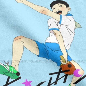 Vyriški Marškinėliai Ping Pong Animacija Peco Juokinga Medvilnės Tees Stalo Teniso Sporto Anime Marškinėliai Crewneck Drabužiai Plius Dydis
