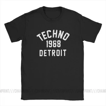 Vyrų Marškinėliai Techno 1988 M. Detroito Mados Medvilnės Tees Trumpomis Rankovėmis T Marškinėliai Apvalios Kaklo Drabužių, Dovanų Idėjos