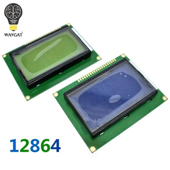 WAVGAT 12864 128x64 Taškų Grafinis Mėlyna Spalva Backlight LCD Ekrano Modulis arduino aviečių pi