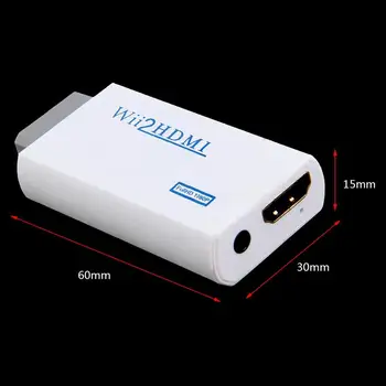 Wii HDMI 720P, 1080P Upscaling Konverteris Full HD 1080P 3,5 mm Stereo Audio jungtis Vaizdo Išvestis PC Nešiojamas TV Priedai