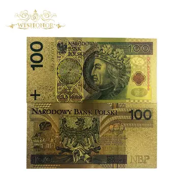 Wishonor 10vnt/daug 100 Bill PLN Lenkijos Banknotų Popiežius Aukso Banknotų Surinkimo 999, Auksas. POLIMERO Nemokamai Plastiko Mova