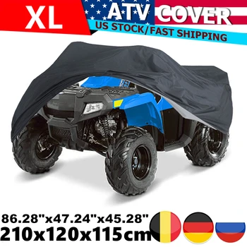 XL Black 190T Motociklo Vandeniui Padengti Lietaus, Dulkių, Saulės UV Protector atveju, keturračiais ATV Raštas Atveju Polaris 210x120x115