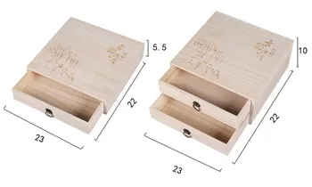 XMT-VIDAUS medžio masyvo arbatos dėklas puer 357g medinės dėžės saugojimo Puer arbatos dėžutė 1/2 sluoksnių medienos padėklų 1pc