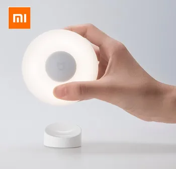 Xiaomi Mijia Led Indukcijos Naktį Šviesa 2 Lempos Reguliuojamas Ryškumas Infraraudonųjų spindulių Smart Žmogaus kūno jutiklis su Magnetic base