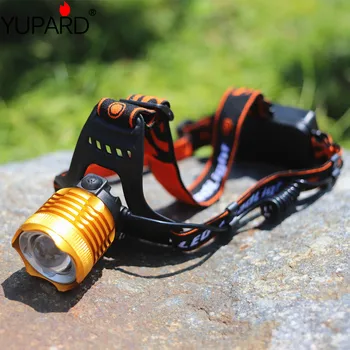 YUPARD Zoomable Įkrovimo 18650 baterija priekinis žibintas priekinis Žibintas, Žibinto šviesos XM-L2 T6 LED 3modes Lempos Šviesos Lauko Sportas
