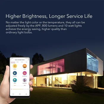 Yeelight Wifi Smart LED Lemputės Derinamų Balta E27 800 Liumenų 10W IFTTT Protingo Namo Automatika 